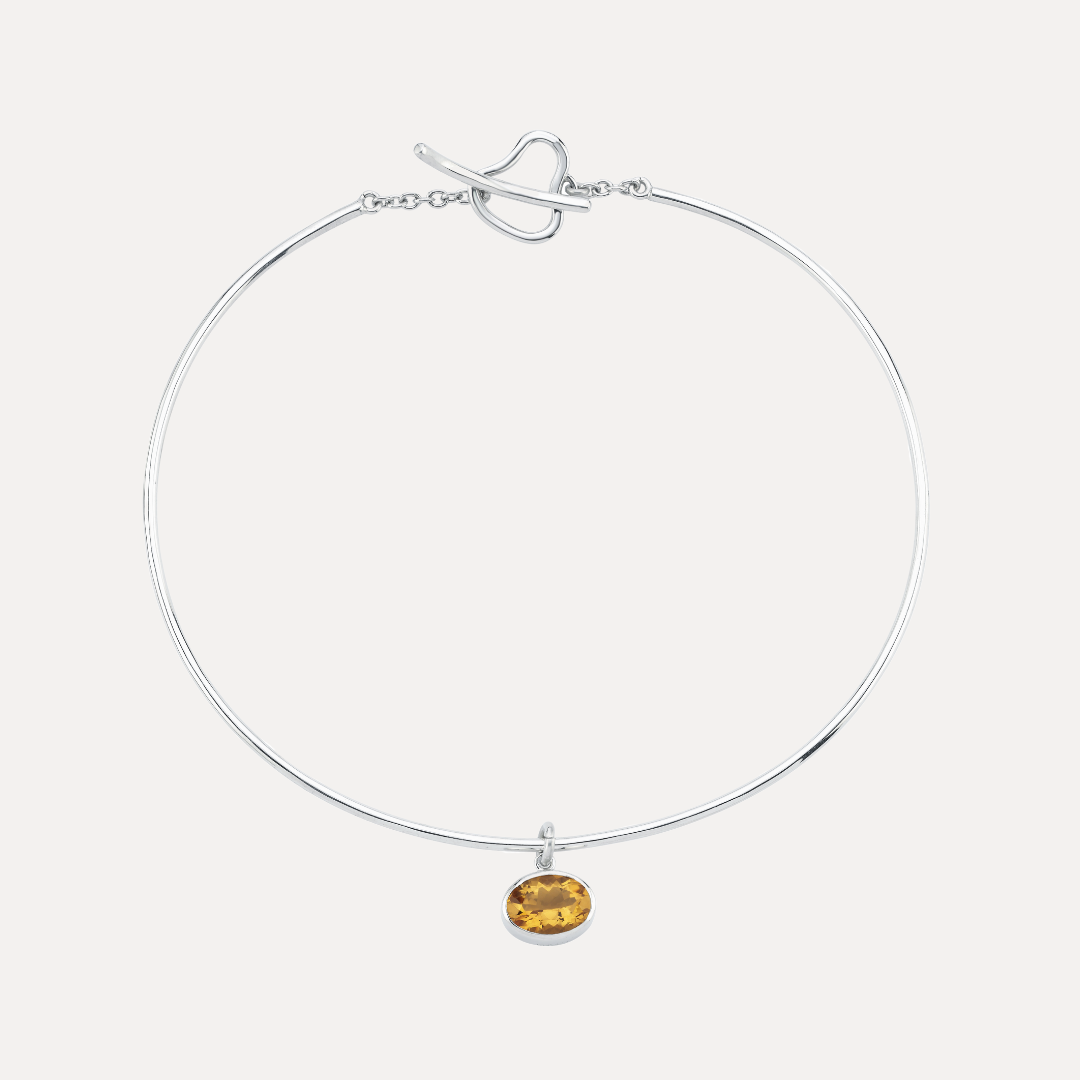 The One Necklace in citrine