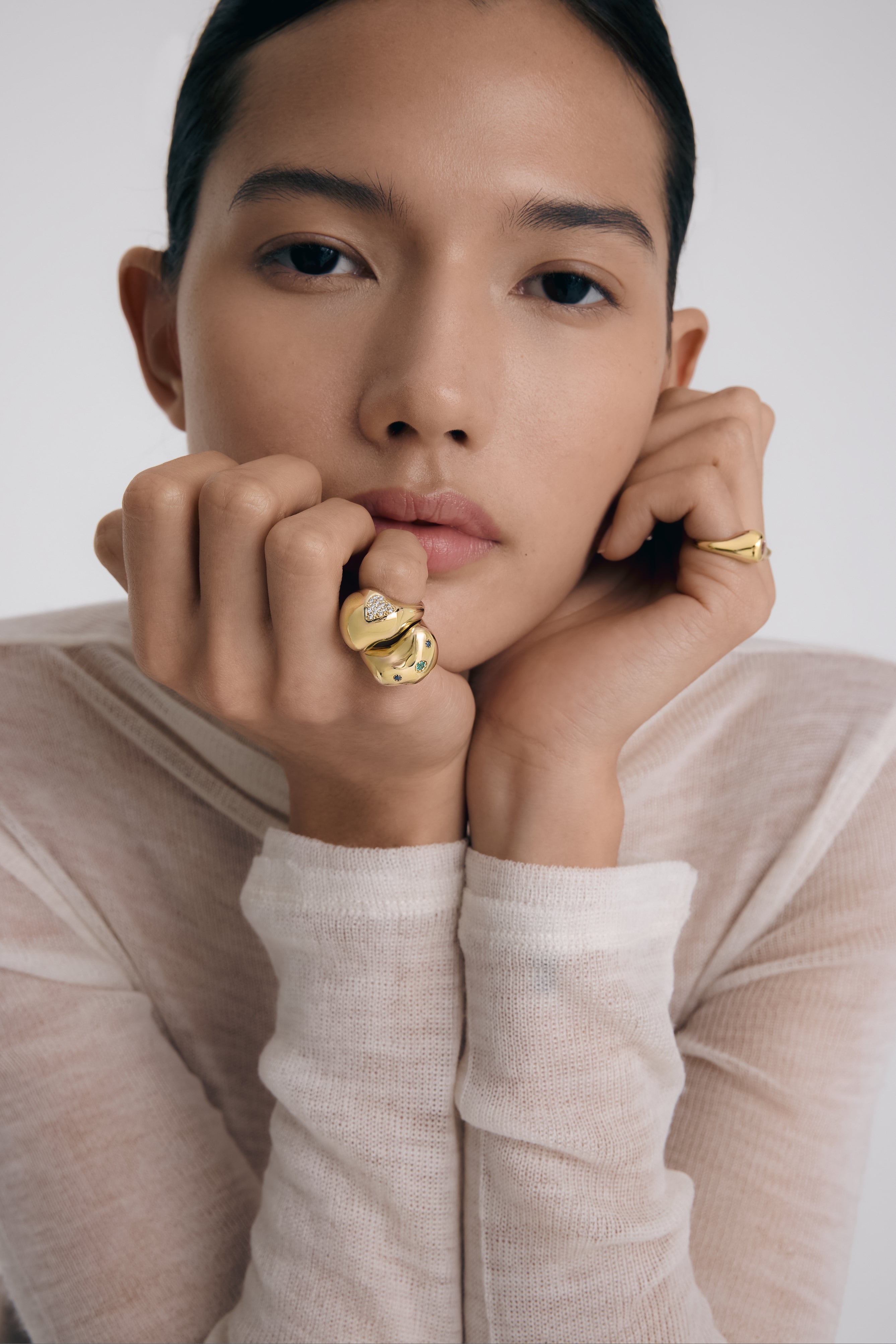 Shapeless ring flock diamond