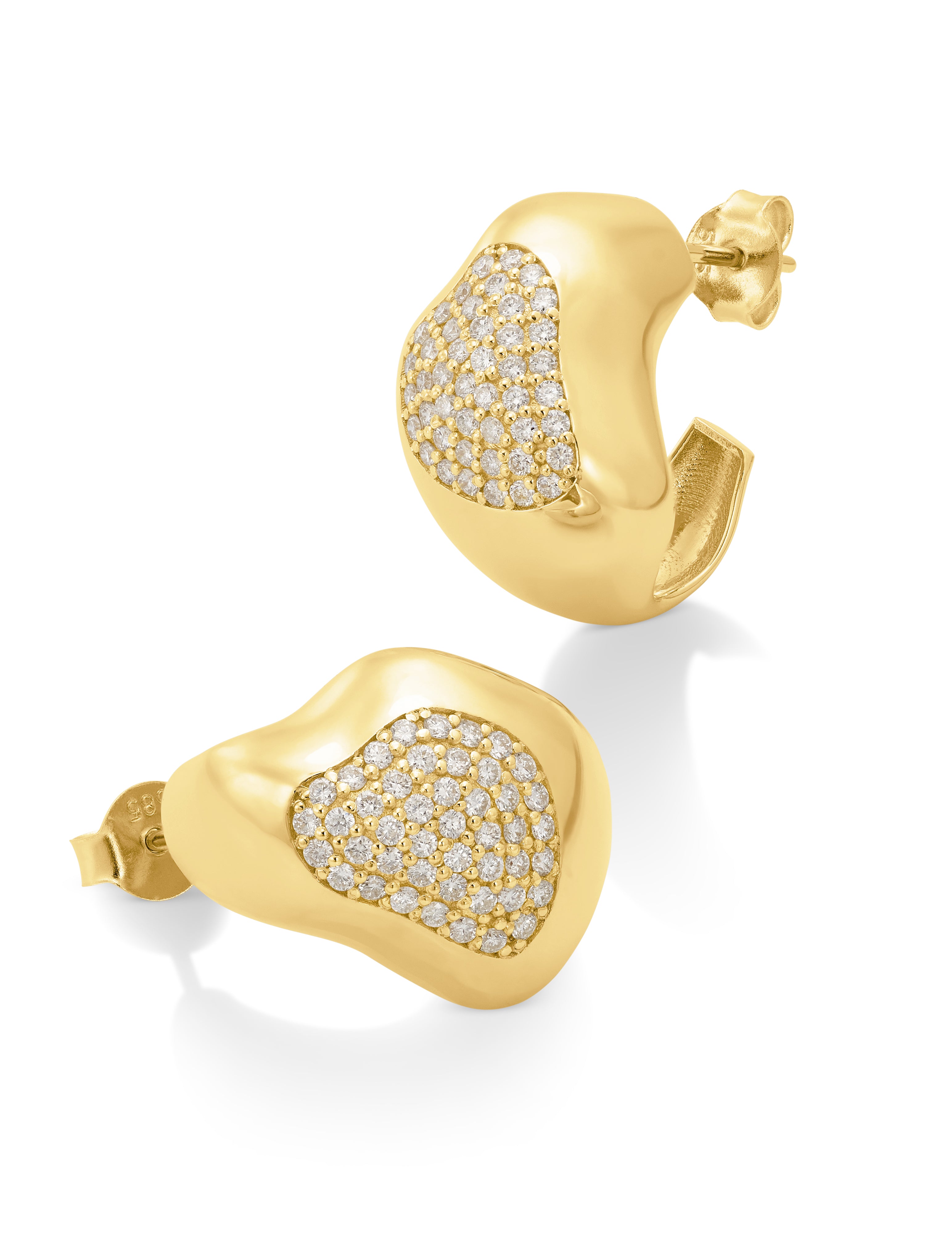 Shapeless nest hoop diamond