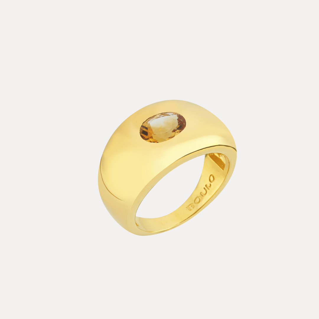 Oval Dome Ring in Citrine