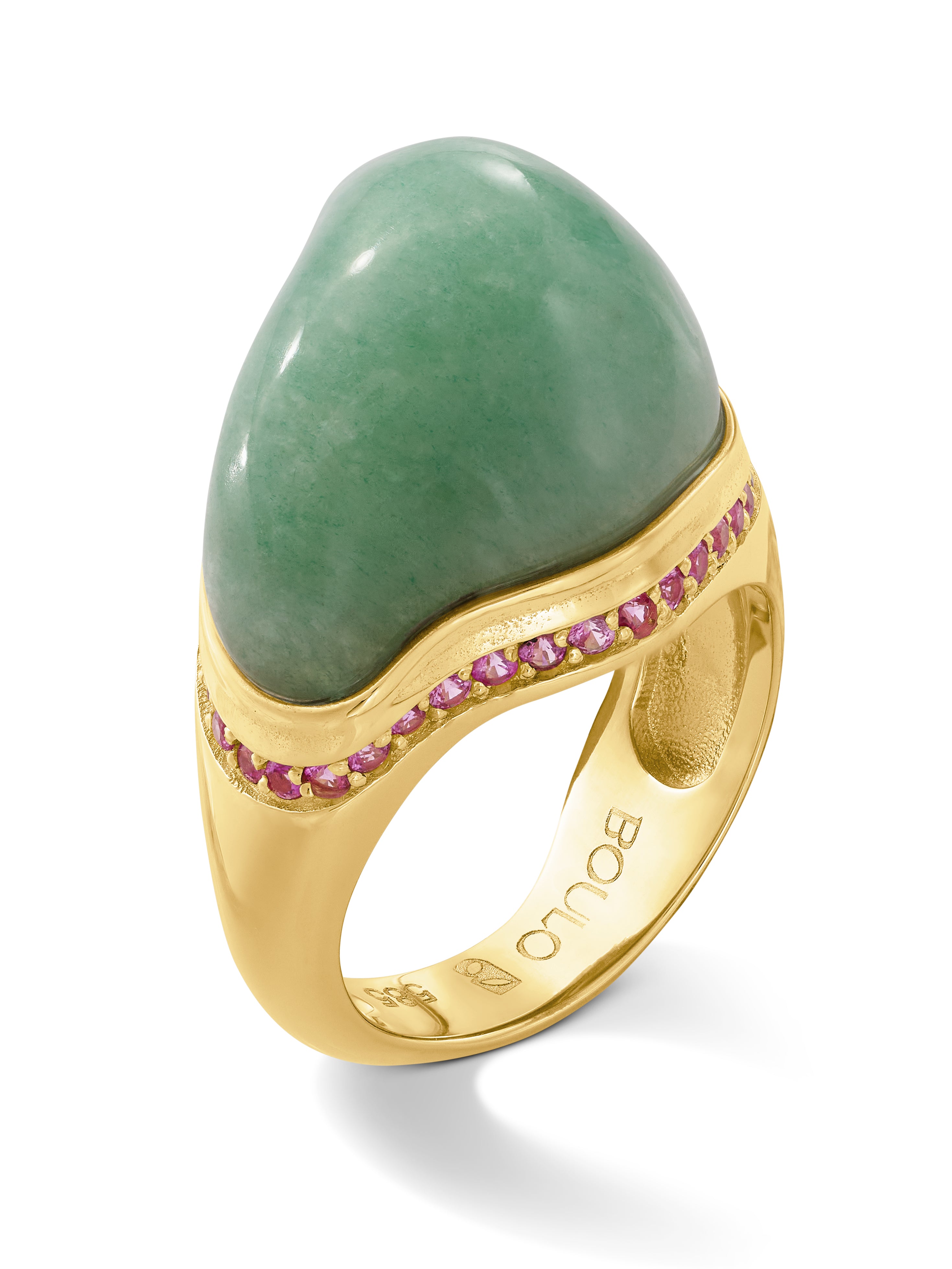 Shapeless stone ring aventurine