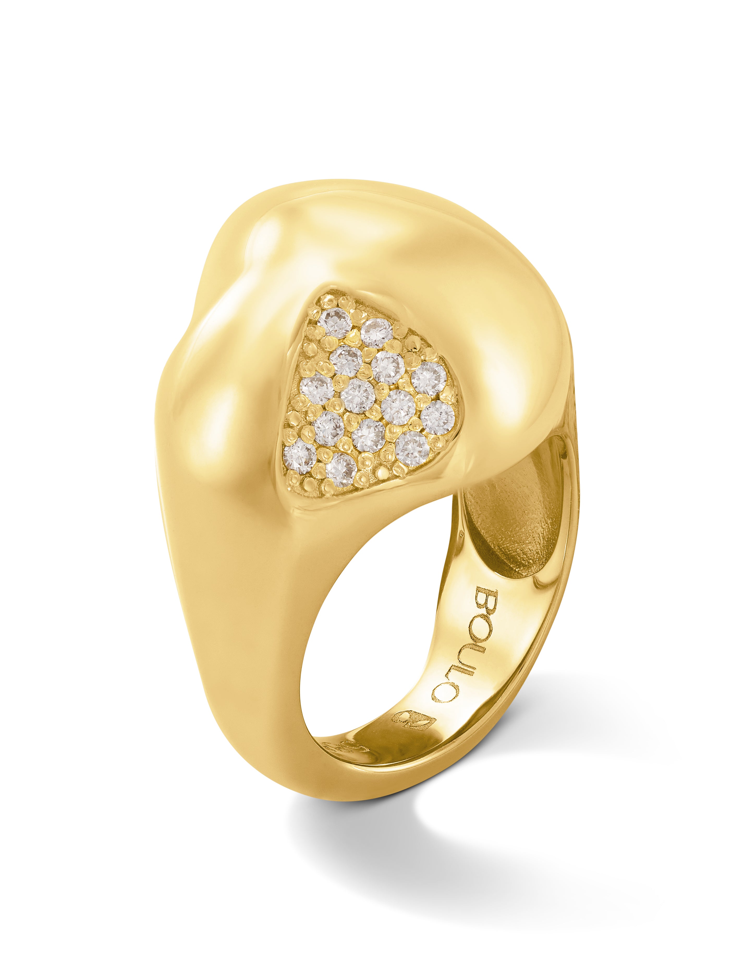 Shapeless ring flock diamond