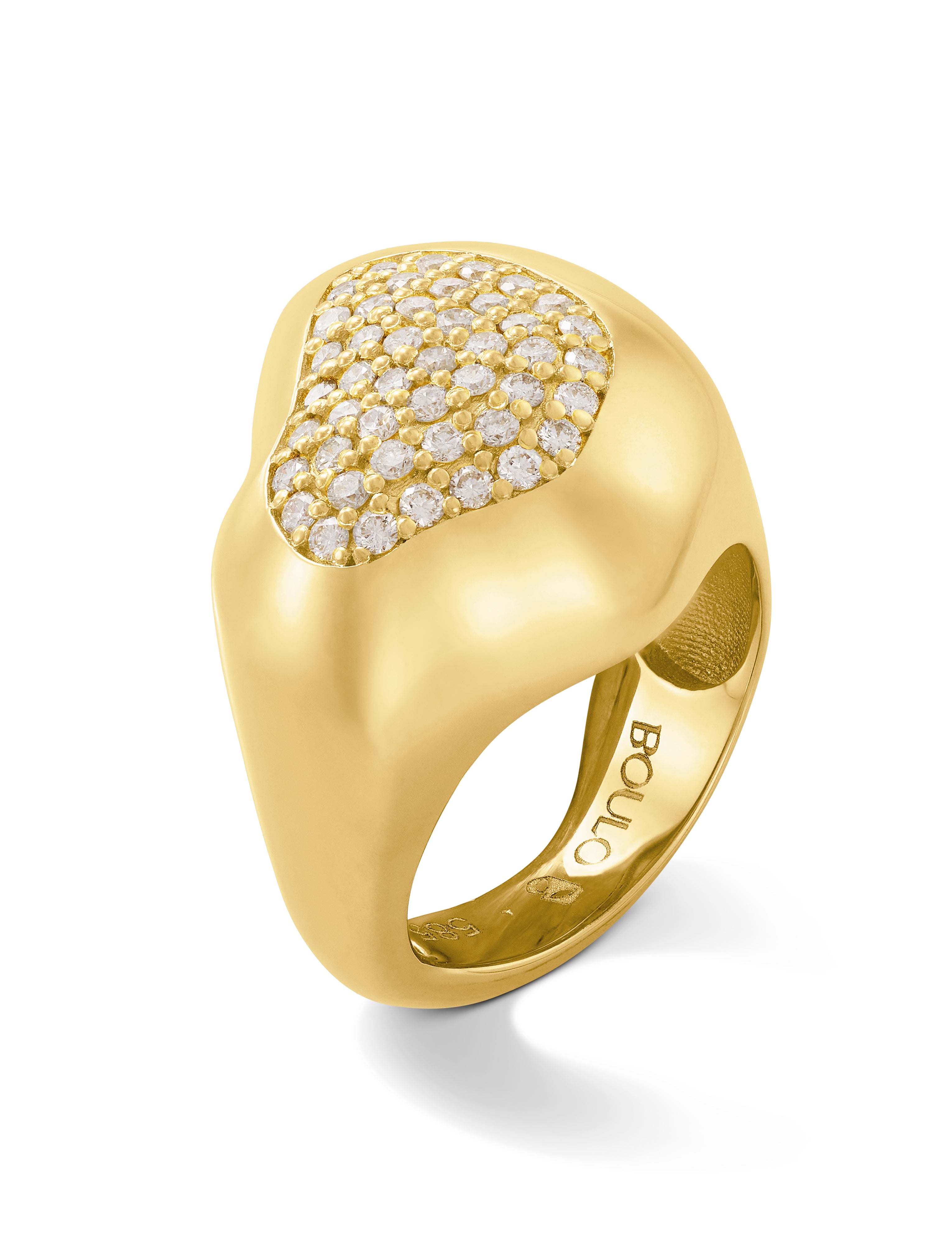 Shapeless ring nest diamond