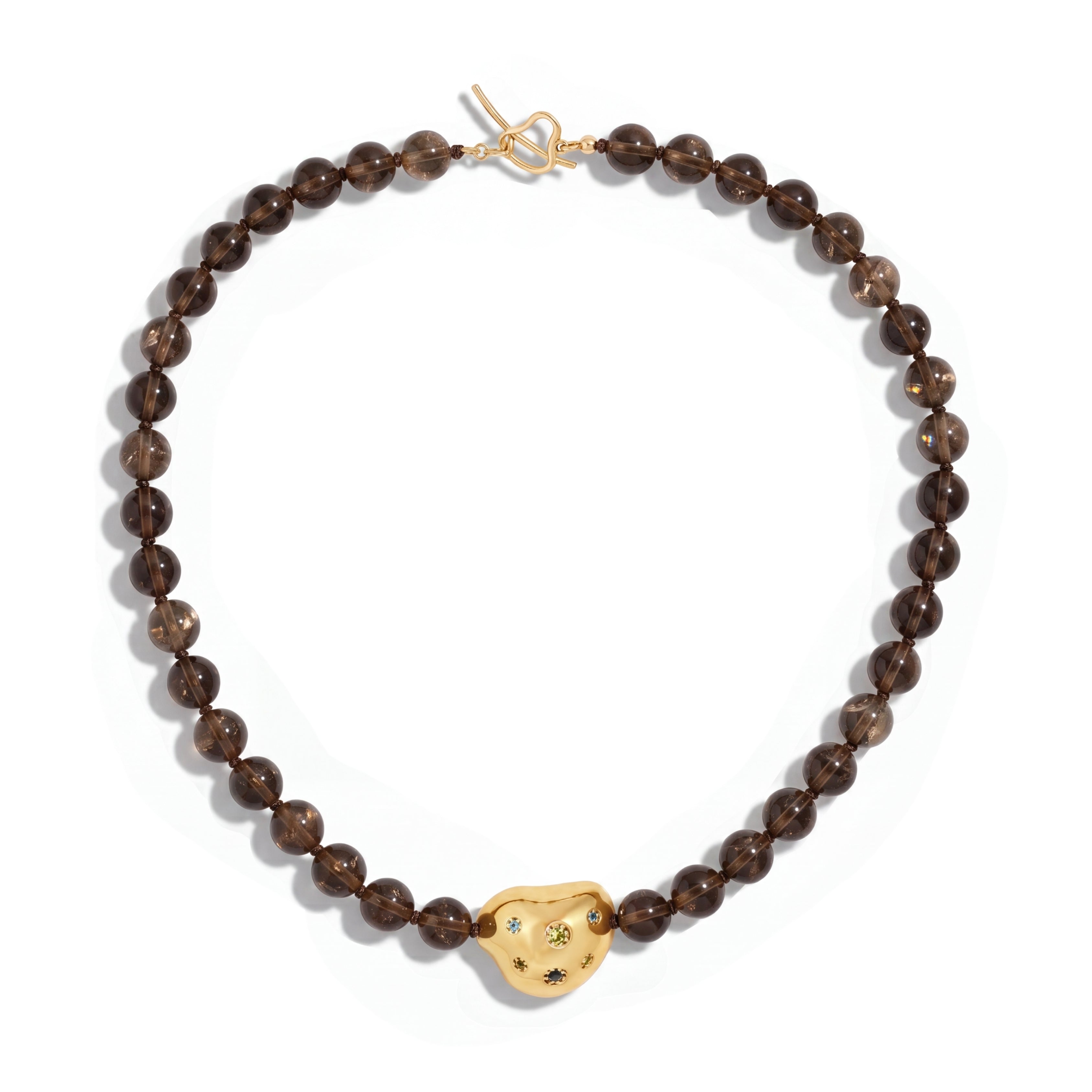 Smoky seed necklace